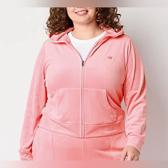 Juicy Couture Light Pink Velour 2 Piece Tracksuit Set - Picture 4 of 7